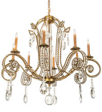 2nd Avenue Designs Blue 204918 - 40" Wide Lucerne 8 Light Chandelier