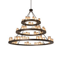 2nd Avenue Designs Blue 238892 - 72" Wide Loxley Shelburne 3 Tier Chandelier