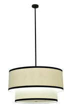 2nd Avenue Designs Blue 243366 - 36" Wide Cilindro 2 Tier Textrene Pendant