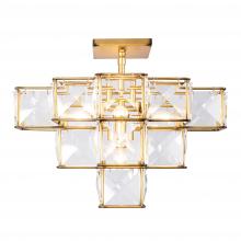 Varaluz 329S05CG - Cubic 5-Lt Ceiling Fixture - Calypso Gold