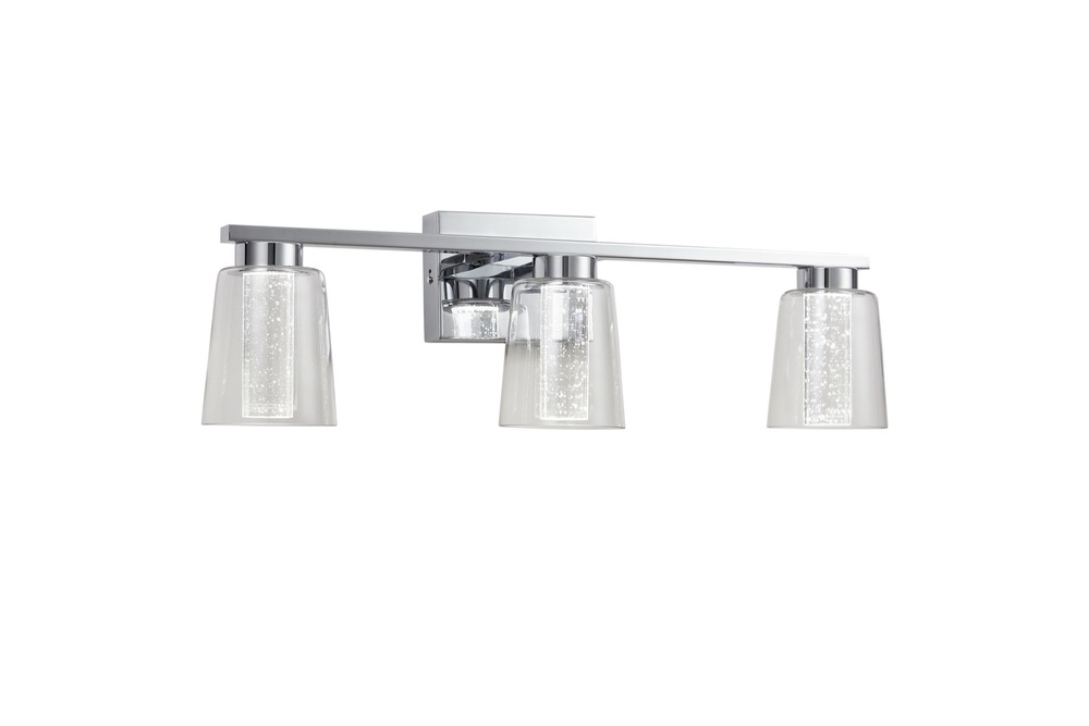 Dalton Collection 3-Light Bathroom Vanity Fixture Chrome