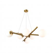 Artcraft AC11976BR - Modena-6-Light Chandelier-Plated Brushed Brass