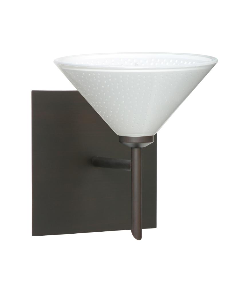 Besa Wall With SQ Canopy Kona Bronze White Starpoint 1x5W LED