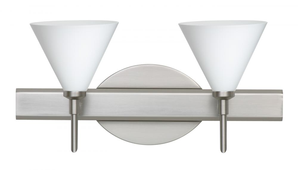 Besa Wall Kani Satin Nickel Opal Matte 2x5W LED