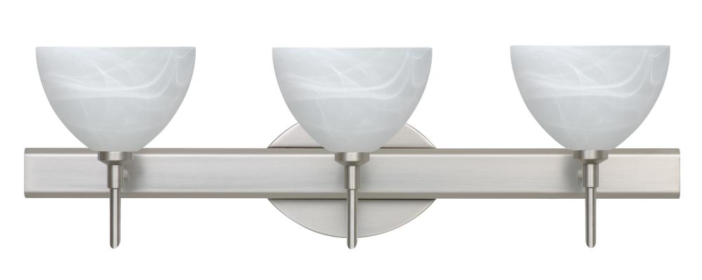 Besa Wall Brella Satin Nickel Marble 3x5W LED