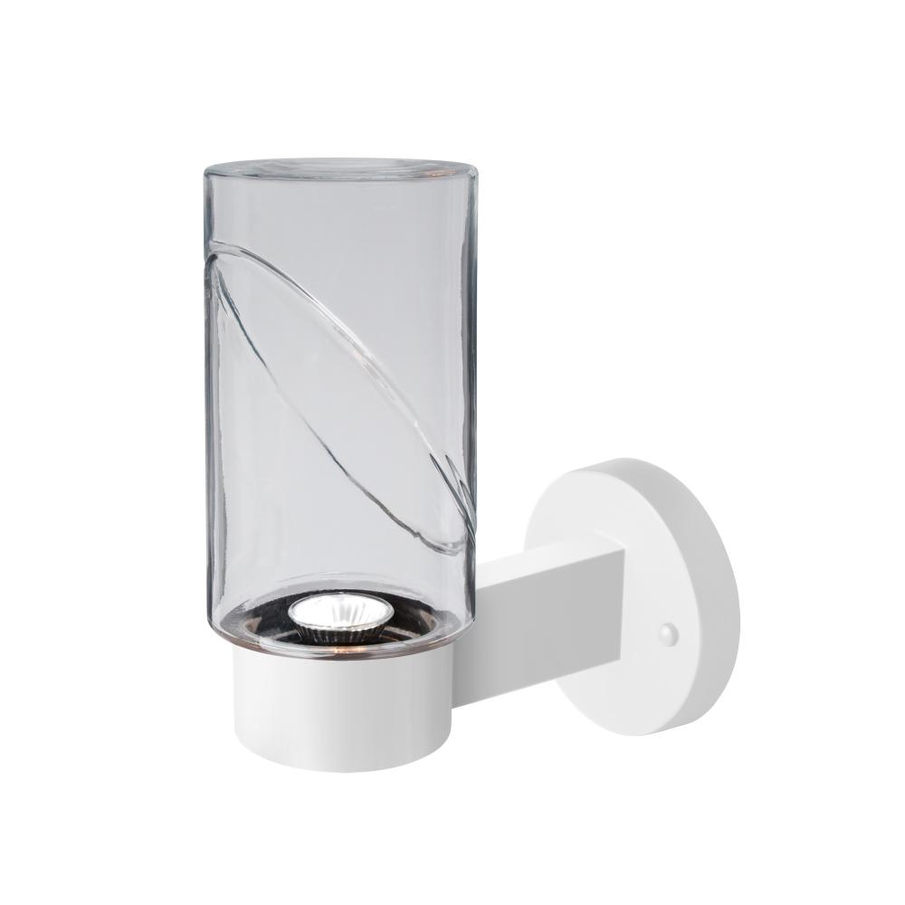 Blink Outdoor Sconce, Clear/Clear, White Finish, 1x4W LED