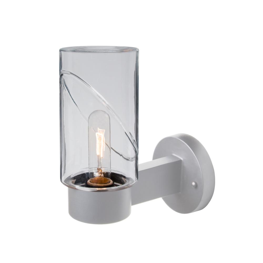 Blink Outdoor Sconce, Clear/Clear, Silver Finish, 1x60W Medium Base