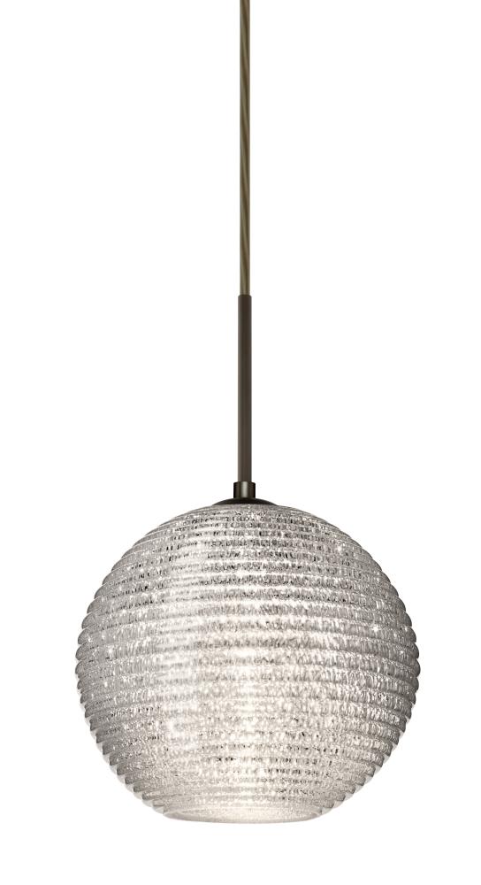 Besa Kristall 8 Pendant For Multiport Canopy Bronze Glitter 1x75W Medium Base