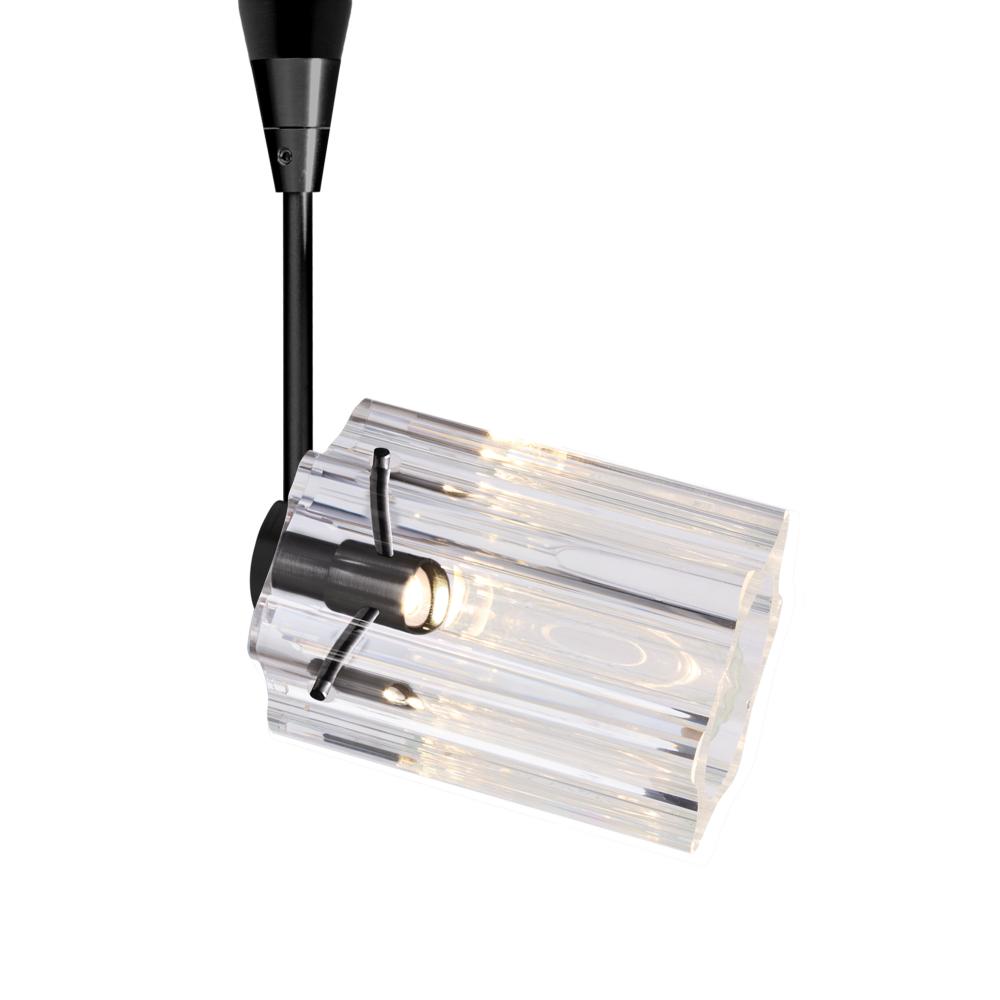 Besa Ice 4 Spotlight, Clear Glass, Black Finish, 1x3W LED