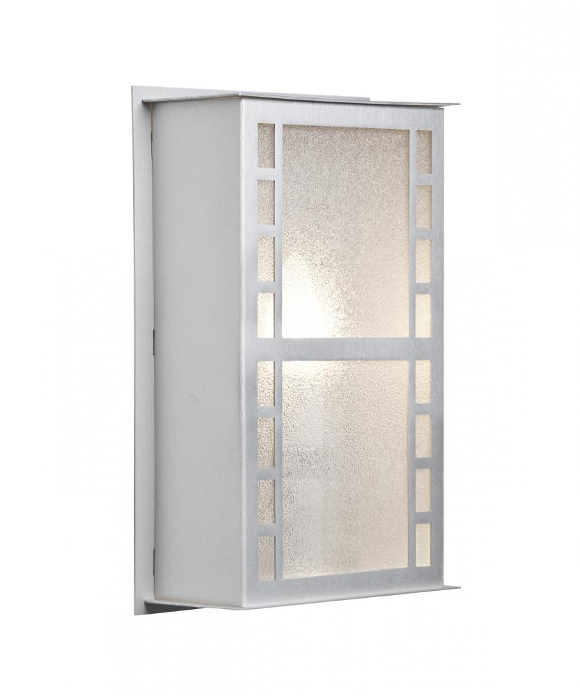 Besa Outdoor Napoli 11 Brushed Aluminum Glitter Glass 1x9W LED