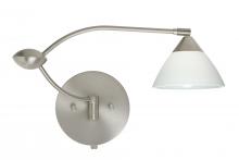 Besa Lighting 1WU-174307-SN - Besa Wall Domi Satin Nickel White 1x50W Halogen Gy6.35