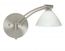 Besa Lighting 1WW-174307-SN - Besa Wall Domi Satin Nickel White 1x50W Halogen Gy6.35