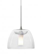 Besa Lighting 1XC-SPURCL-LED-SN - Besa Spur Cord Pendant, Clear, Satin Nickel Finish, 1x3W LED