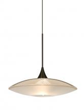 Besa Lighting 1XT-6294GD-LED-BR - Besa Pendant Spazio Bronze Gold/Frost 1x5W LED