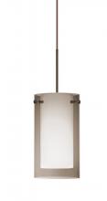 Besa Lighting 1XP-S44007-BR - Besa Pendant Pahu 4 Bronze Transparent Smoke/Opal 1x35W Halogen