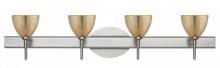 Besa Lighting 4SW-1758GF-SN - Besa Divi Wall 4SW Gold Foil Satin Nickel 4x40W G9