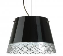 Besa Lighting 1KV-4394BC-LED-BR - Besa Amelia 18 LED Pendant 1KV Black/Hand-Cut Bronze 3x11W LED