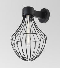 Besa Lighting SULTANA-F-WALL-EDIL-BK - Besa, Sultana Flare Wall Sconce, Black Finish, 1x4W LED Filament