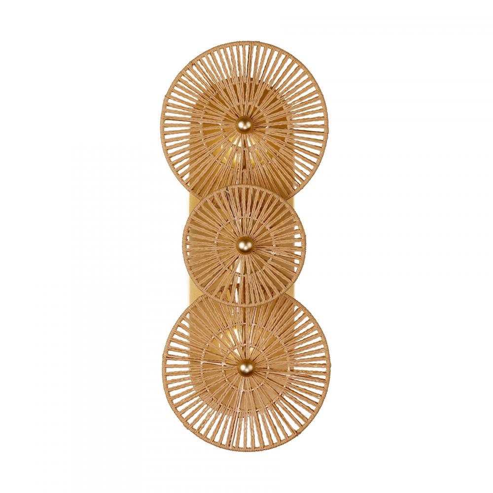 Abbott 2-Light Wall Sconce in Distressed Gold by Breegan Jane