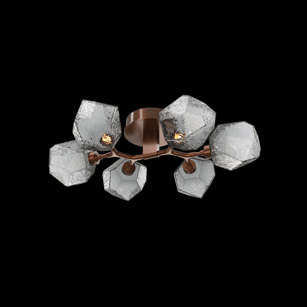 Gem 6-Light Flush Mount-Burnished Bronze