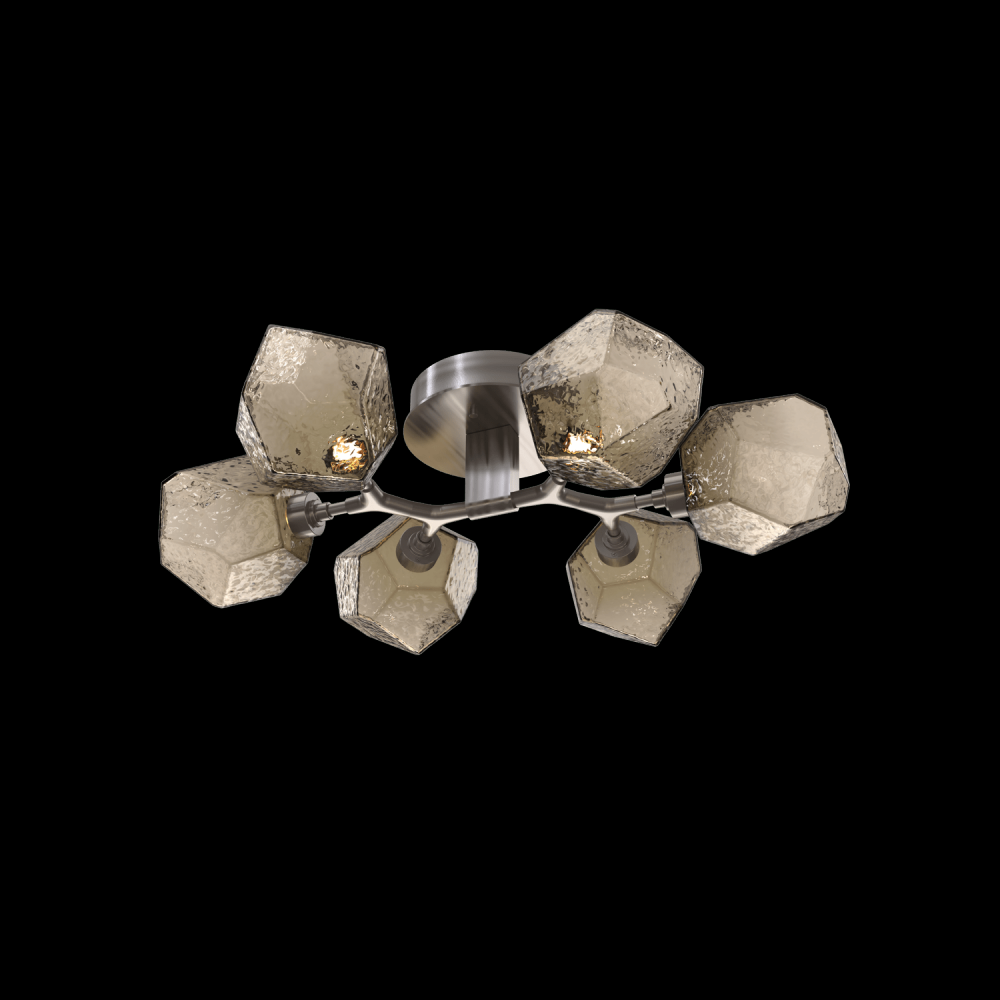 Gem 6-Light Flush Mount-Gunmetal