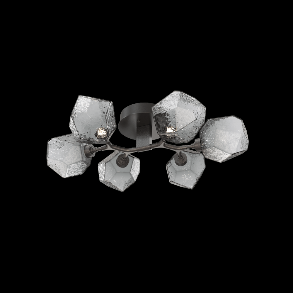 Gem 6-Light Flush Mount-Graphite