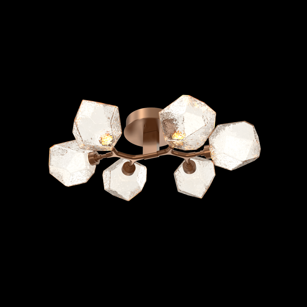 Gem 6-Light Flush Mount-Novel Brass