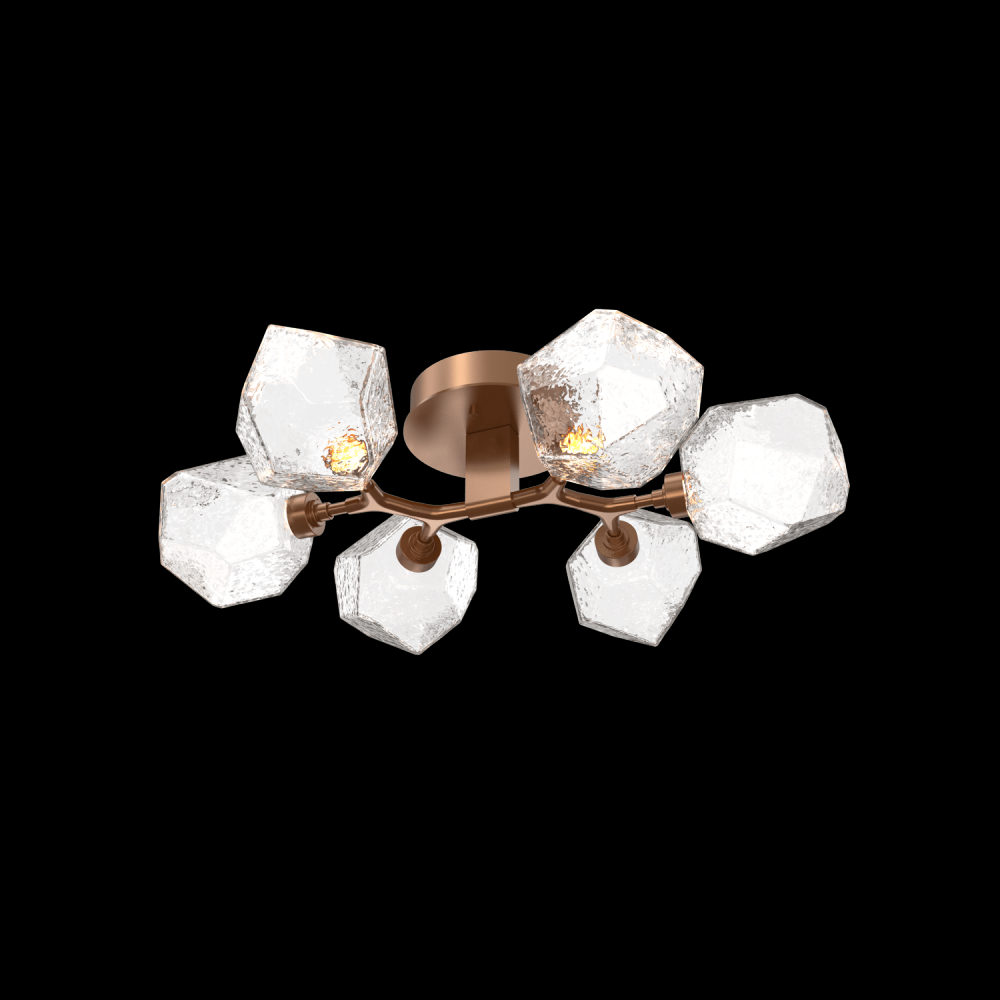 Gem 6-Light Flush Mount-Novel Brass