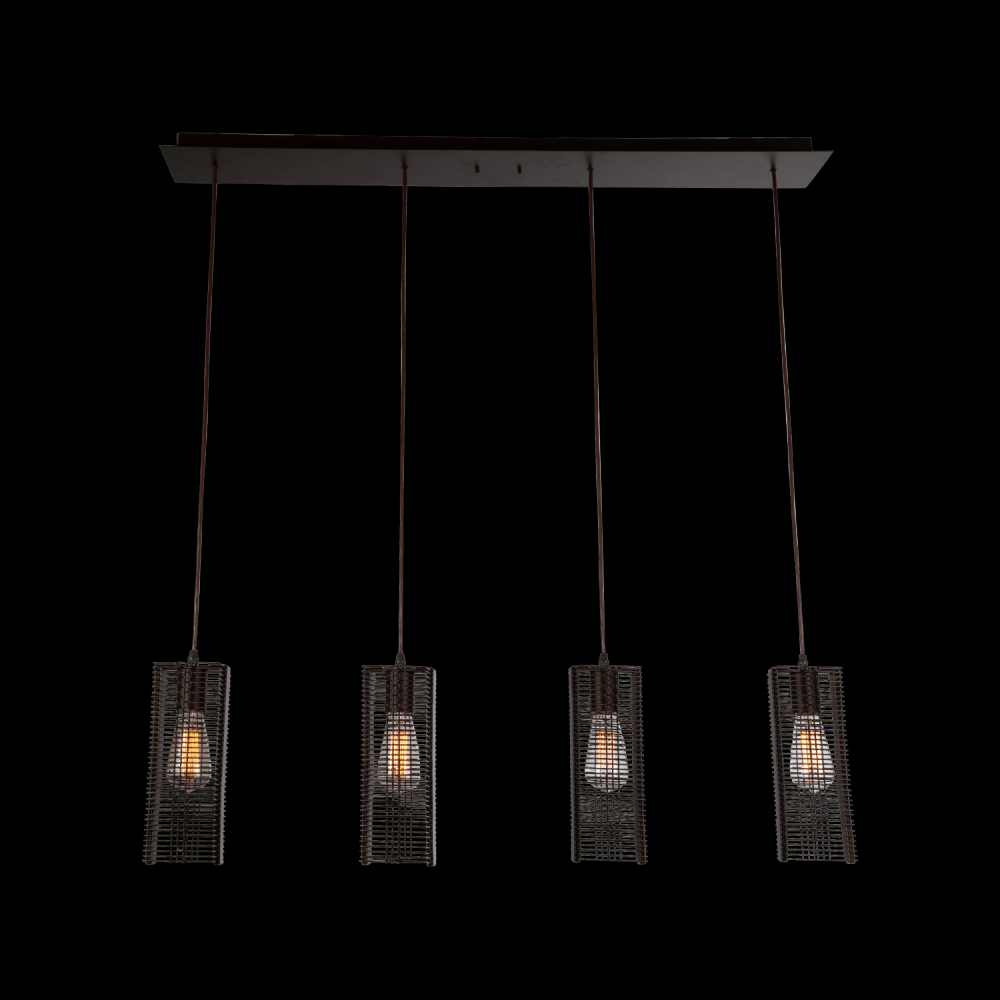 Downtown Mesh Linear 9pc Multi-Pendant