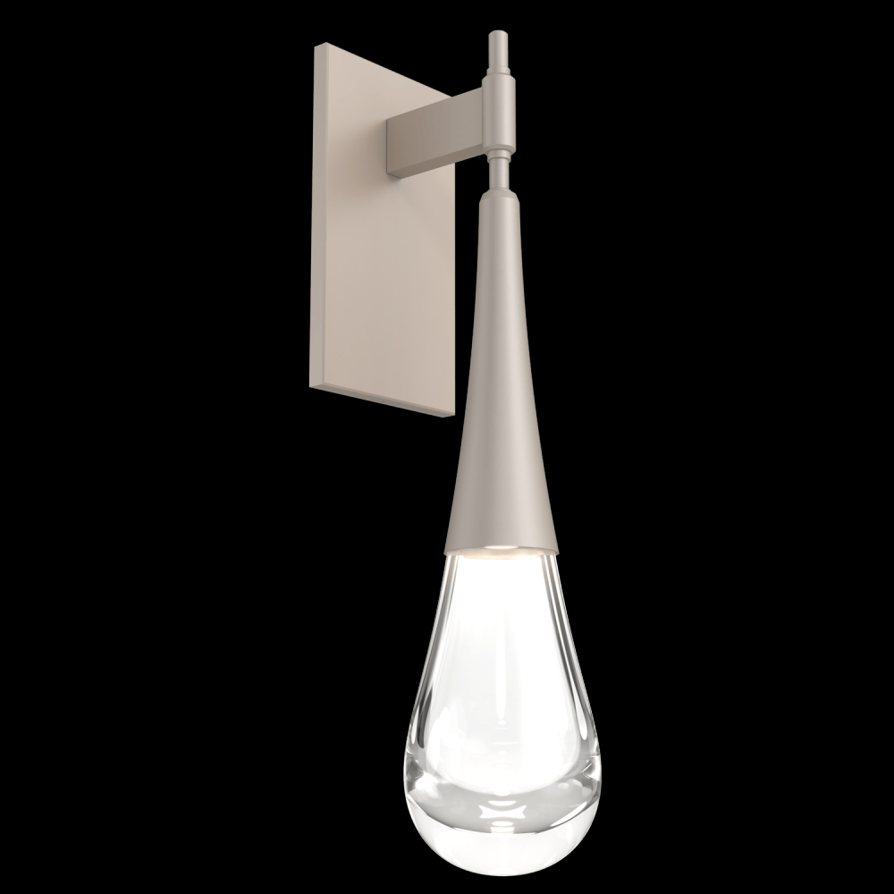 Raindrop Sconce-Metallic Beige Silver-Blown Glass