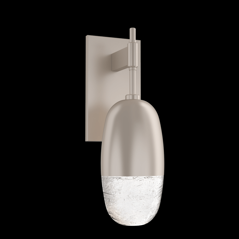 Pebble Sconce-Gunmetal-Pebble Clear