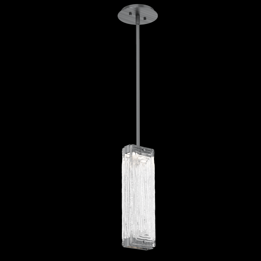 Tabulo Pendant-Gunmetal-Linea Cast Glass