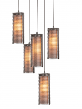 Hammerton CHB0020-09-BB-F-C01-L3 - Downtown Mesh w/Glass Square Pendant Chandelier