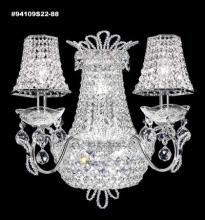 James R Moder 94109GA11-55 - Princess Wall Sconce with 2 Lights; Gold Accents Only