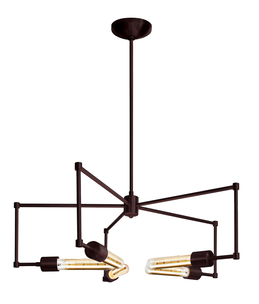 Chandelier Boomer Bronze 5-Light 120V 60w Retro Edison E26