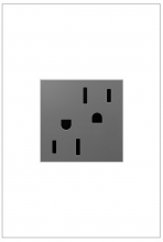 Legrand ARTR152M4 - adorne® 15A Dual Tamper-Resistant Outlet, Magnesium