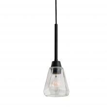 Norwell 8284-ADB-CL - Arctic 1-Light Vanity Pendant - Acid Dipped Black