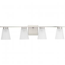 Progress P300502-009 - Tanner Collection Four-Light Brushed Nickel Transitional Vanity Light