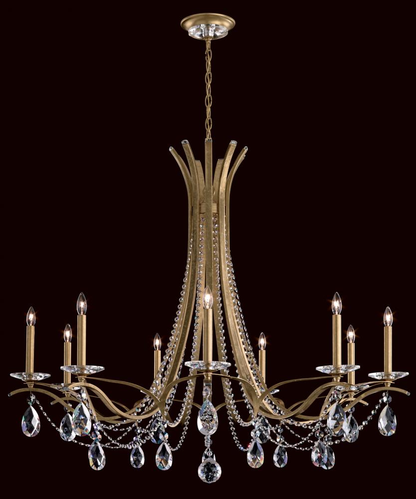 Vesca 9 Light 120V Chandelier in Heirloom Gold with Heritage Handcut Crystal