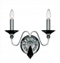 Schonbek 1870 9672-40CL - Jasmine 2 Light 120V Wall Sconce in Polished Silver with Optic Crystal