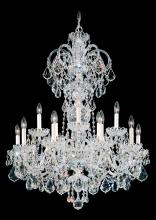 Schonbek 1870 6814-40H - Olde World 15 Light 120V Chandelier in Polished Silver with Clear Heritage Handcut Crystal