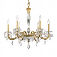 Schonbek 1870 S7606N-23R - Napoli 6 Light 120V Chandelier in Etruscan Gold with Clear Radiance Crystal