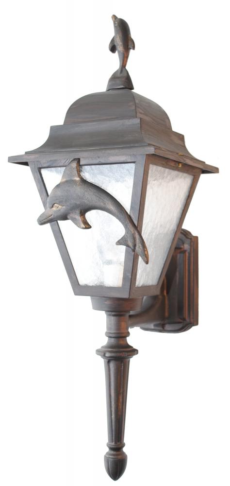 Americana Collection Dolphin Series Model DL1774 Medium Outdoor Wall Lantern