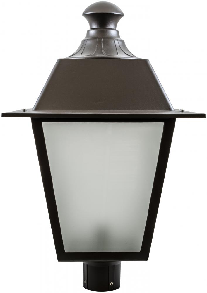 LARGE POST TOP FIX W/FROSTED GLASS INCAND 120V