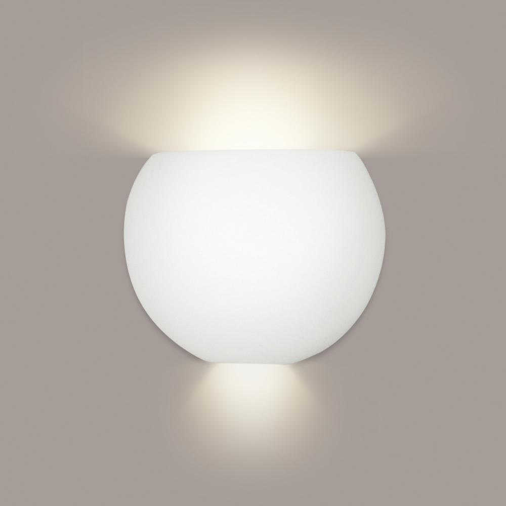 Curacoa Wall Sconce: Chromium Green Marble (E26 Base Dimmable LED (Bulb included))