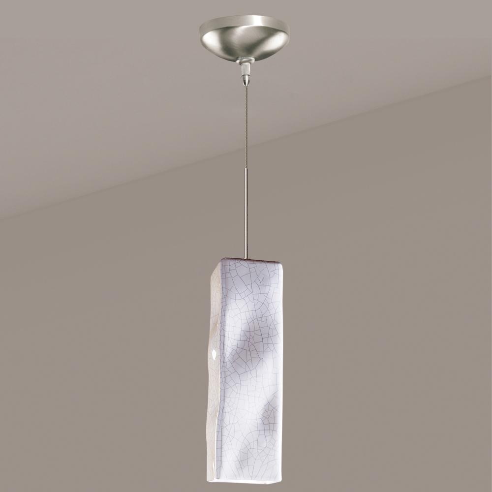 Magma Low Voltage Mini Pendant White Crackle (12V Dimmable MR16 LED (Bulb included))