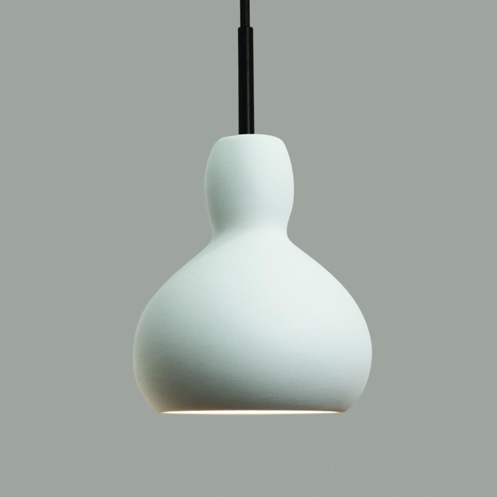 Venus Mini Pendant: Heat Treated Steel (Black Cord & Canopy)