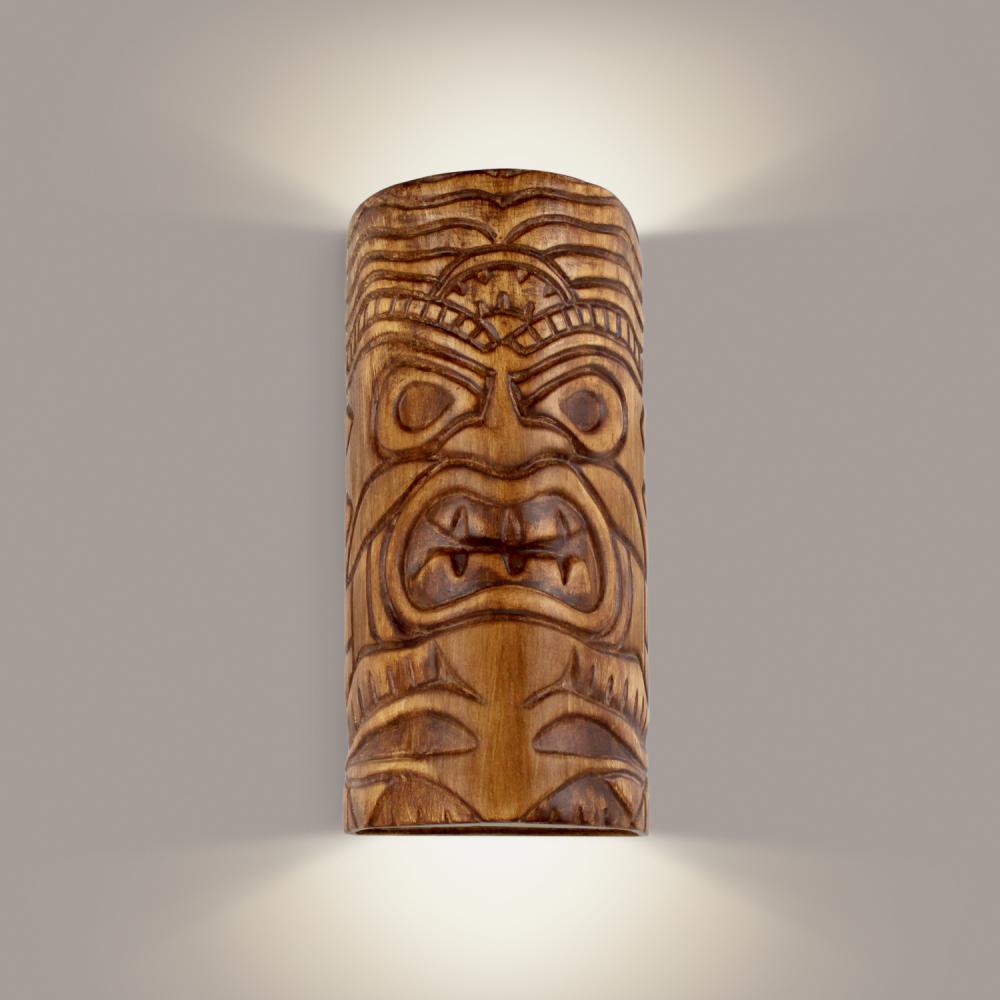 Tiki Wall Sconce Amber Palm (Outdoor/WET Location)