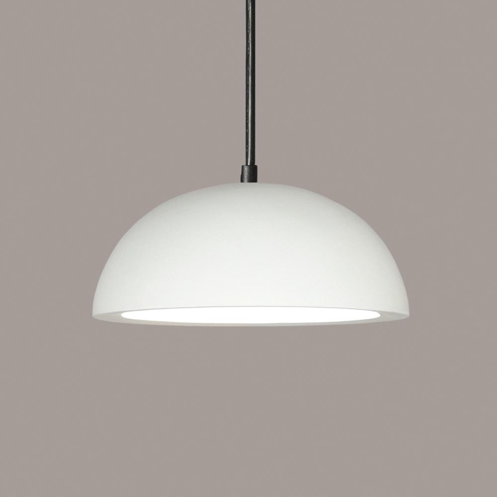 Thera Pendant: Black Gloss (Black Cord & Canopy)