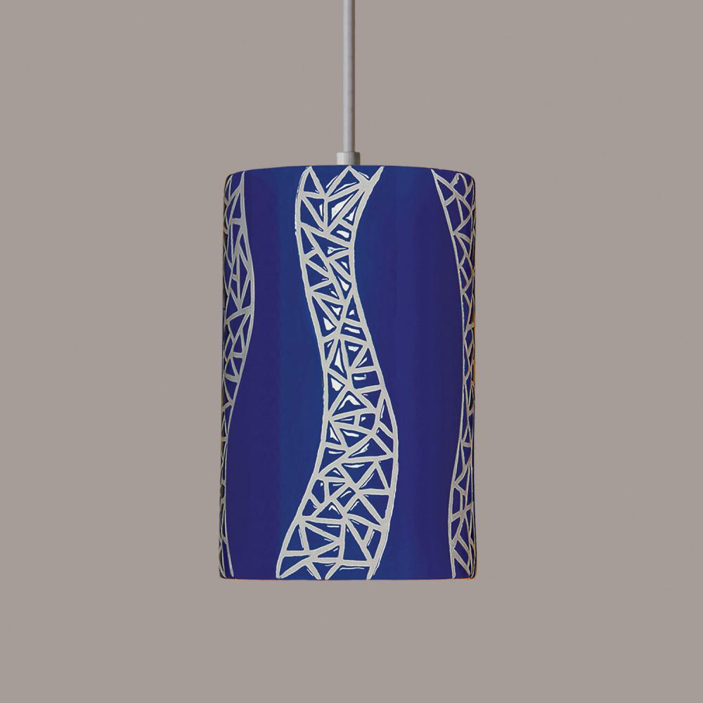 Passage Pendant Cobalt Blue (Black Cord & Canopy)